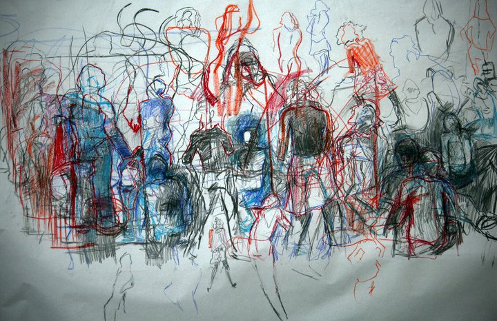 zomeracademie/ Vera/ schets van de groep schrijven om te spelen en te ...